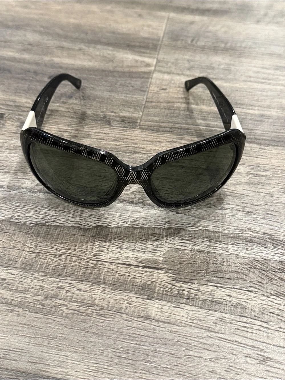 CHANEL 5146 Black White Lace CC Oversized Sunglasses 25/3C Made in Italy